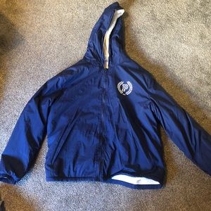 A PINK fuzzy jacket.